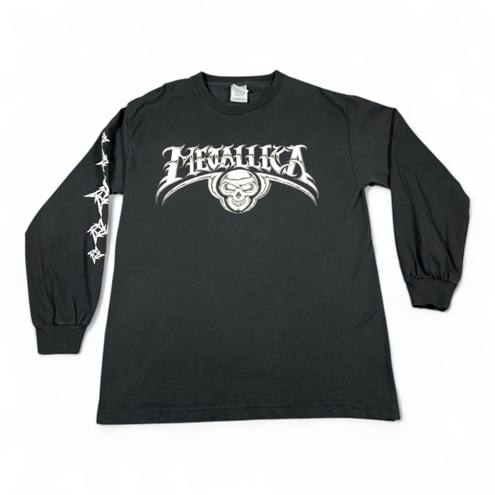 Vintage Metallica Shirt Adult LARGE Black St Anger Band Metal Tour Skull Y2K
